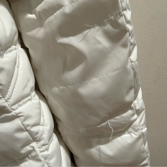 Nautica White Faux Fur Trim Hooded Puffer Coat - Picture 16 of 17